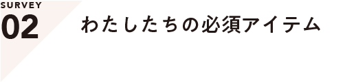 SERVEY02 わたしたちの必須アイテム